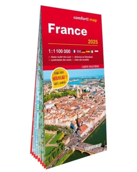 Cartographia Franciaország Comfort térkép 9788383550404