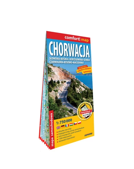 Cartographia Horvátország Comfort térkép 9788381909839