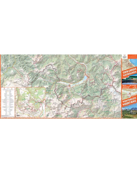 Cartographia Prokletije, Durmitor, Albán- és Montenegrói Alpok trekking térkép 9788361155874