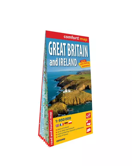 Cartographia-Nagy-Britannia és Írország Comfort térkép- Expressmap-9788383550138