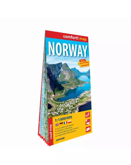 Cartographia Norvégia Comfort térkép 9788383550329