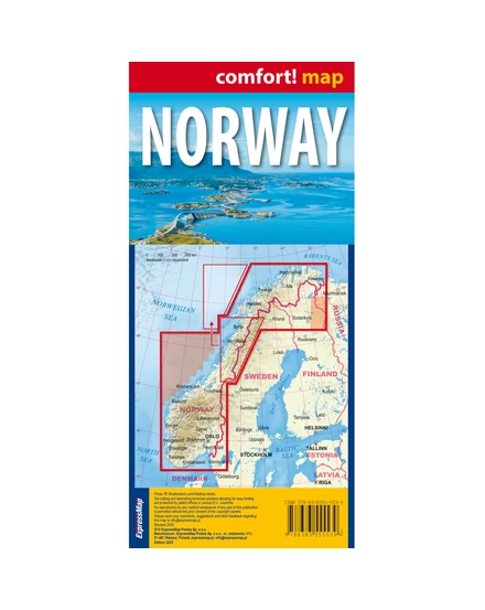 Cartographia Norvégia Comfort térkép 9788383555539