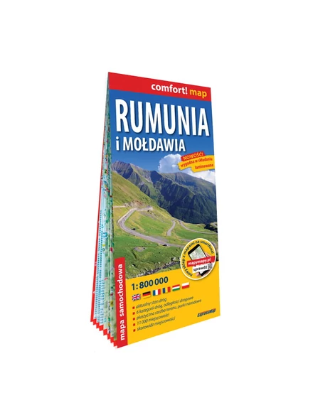 Cartographia - Románia és Moldova Comfort térkép - 9788383551463