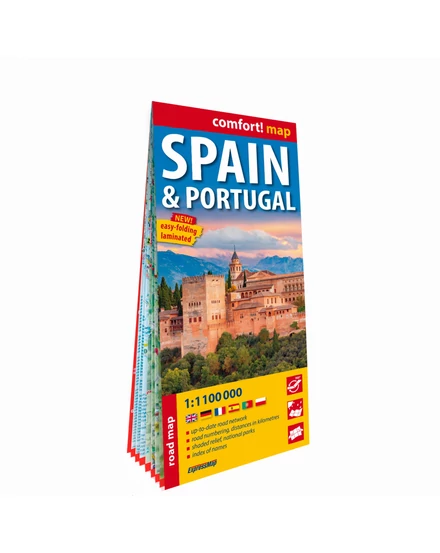 Cartographia Spanyolország, Portugália Comfort térkép 9788383555430