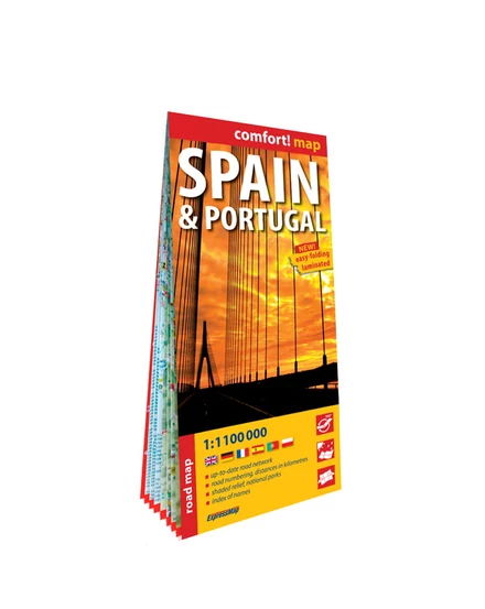 Cartographia Spanyolország, Portugália Comfort térkép 9788381908559