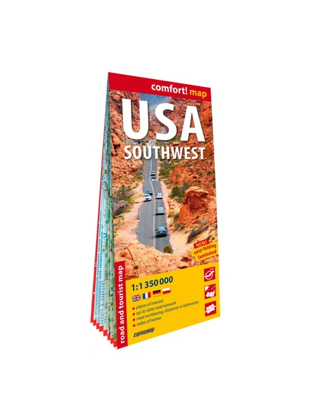 Cartographia USA délnyugat comfort térkép 9788383555744