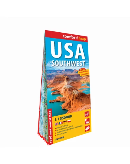 Cartographia USA délnyugat comfort térkép 9788383550343