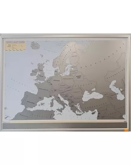 Cartographia Európa kaparós falitérkép 84 x 57 cm - keretes