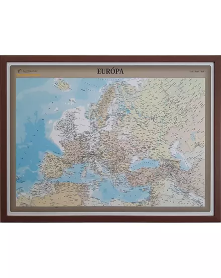 Cartographia Európa országai antik falitérkép wandi 62x45 cm - keretezett