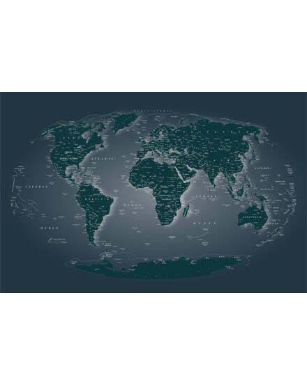 Cartographia A Föld dekor világtérkép I. (Ocean Black)  falitérkép - választható méret és kivitel