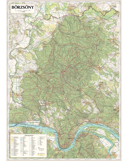 Cartographia Börzsöny turista falitérkép - választható méret és kivitel