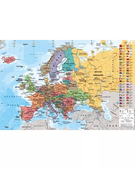 Cartographia Európa politikai falitérkép (Collins) 91,5x61 cm - hablapos 