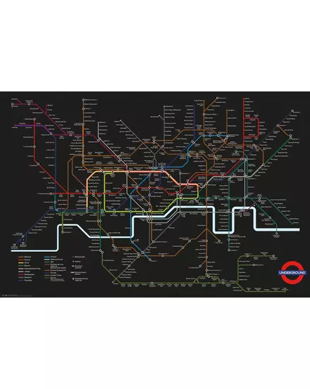 Cartographia London közlekedése falitérkép 91,5x61 cm - választható kivitel 