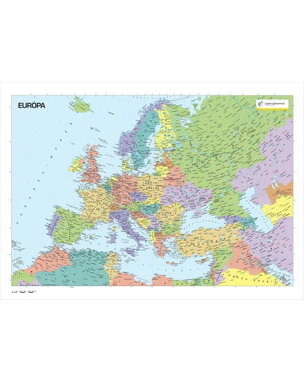 Cartographia Európa országai I. falitérkép - választható méret és kivitel