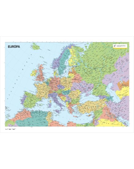 Cartographia Európa országai I. falitérkép - választható méret és kivitel