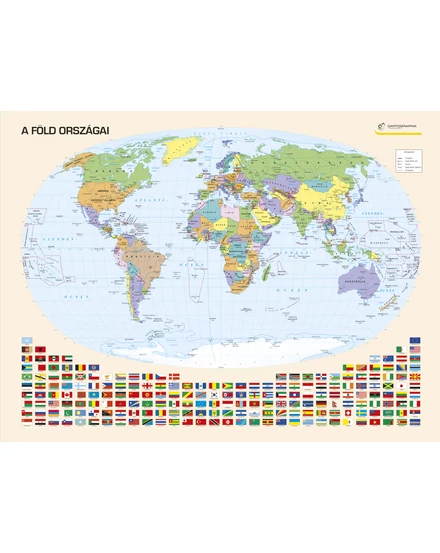 Cartographia A Föld országai I. falitérkép - választható méret és kivitel