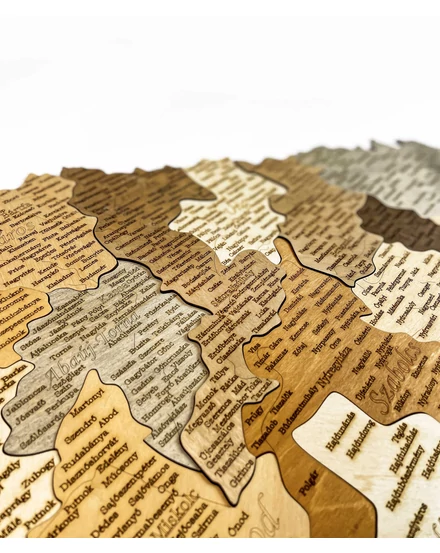 Cartographia Nagy-Magyarország 3D fa puzzle falitérkép 150x100 cm