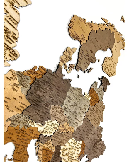Cartographia Európa 3D fa puzzle falitérkép 110x108 cm - mix (magyar)