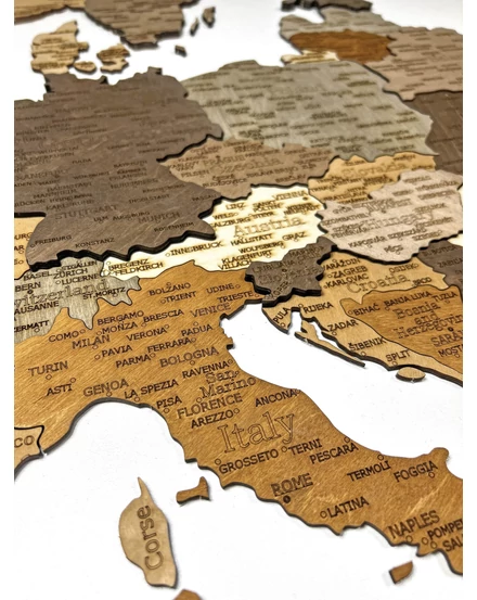 Cartographia Európa 3D fa puzzle falitérkép 110x108 cm - mix (magyar)