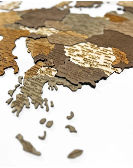 Cartographia Európa 3D fa puzzle falitérkép 110x108 cm - mix (magyar)