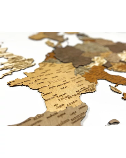 Cartographia Európa 3D fa puzzle falitérkép 110x108 cm - mix (magyar)