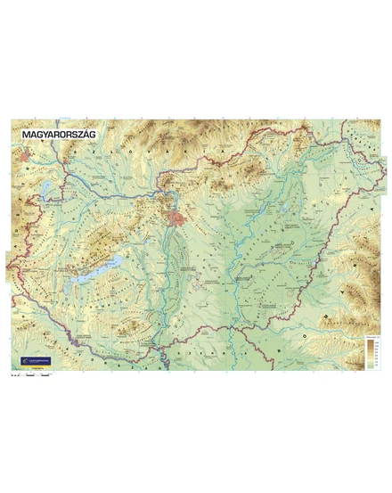 Cartographia Magyarország domborzata falitérkép - választható méret és kivitel