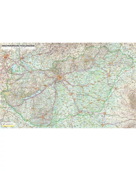 Cartographia Magyarország autóutakkal falitérkép - választható méret és kivitel