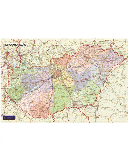 Cartographia Magyarország közigazgatása wandi falitérkép 68x45 cm - választható kivitel