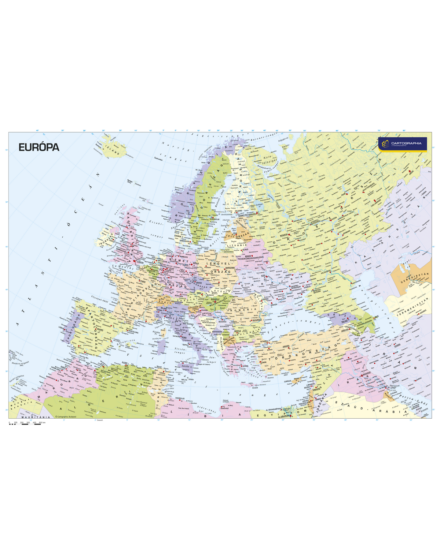 Cartographia Európa országai falitérkép 60x43 - választható kivitel