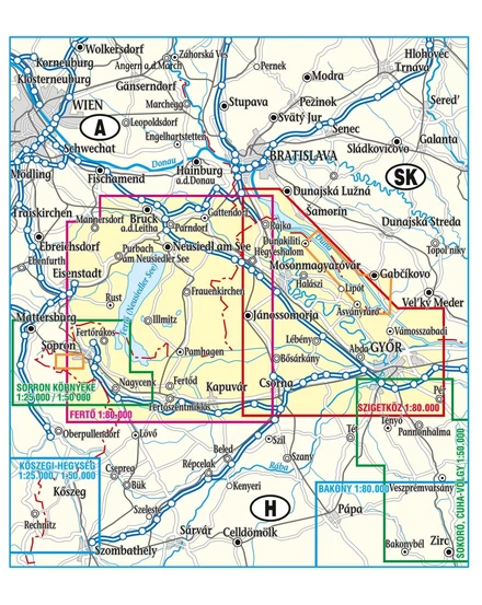 Cartographia Szigetköz, Hanság, Fertő kerékpáros-, vízisport- és turistatérkép 9786155864100