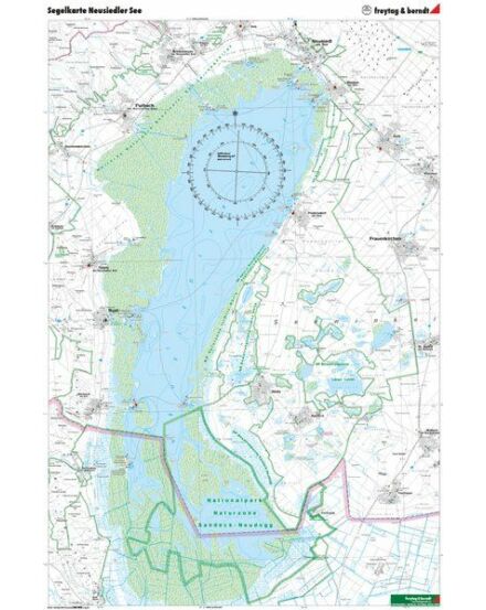 CartographiaFertő tó vitorlás falitérkép íves hengerben - Freytag - 9783707917925