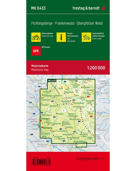 Cartographia Fichtelgebirge-Frankenwald-Oberpfalzer Wald motoros térkép - Freytag-9783707919875