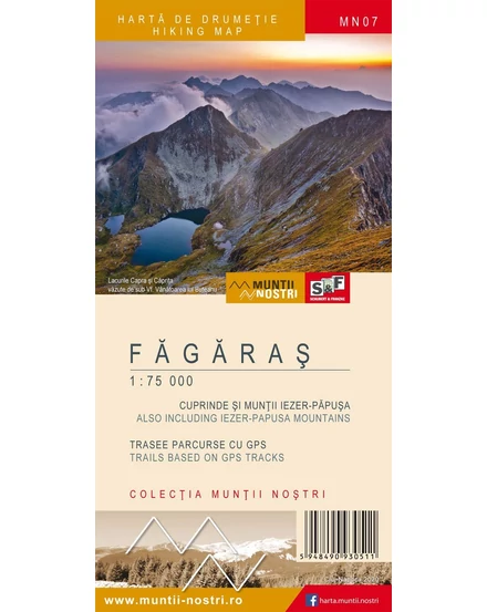 Cartographia Fogarasi-havasok turistatérkép MN07 (2 szelvényes) -  Schubert & Franzke 5948490930665