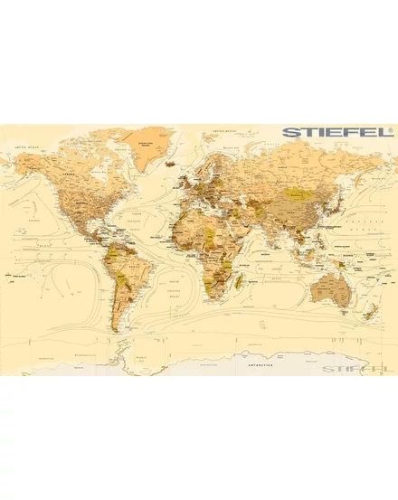 Cartographia Föld országai falitérkép, antik színezéssel, fémléces 100x70 - Stiefel