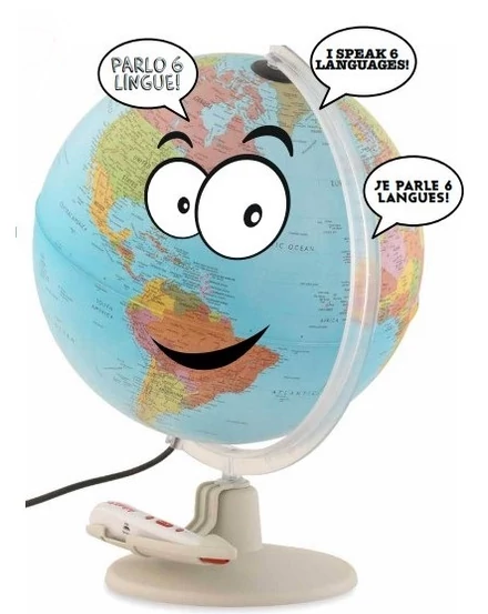 Cartographia Földgömb 30cm 6 nyelven beszélő, világító-8007239981201