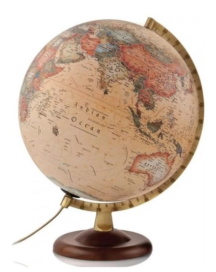 Cartographia Földgömb 30cm A4 ANTIK fatalp+fém meridián, angol nyelvű-8007239009684