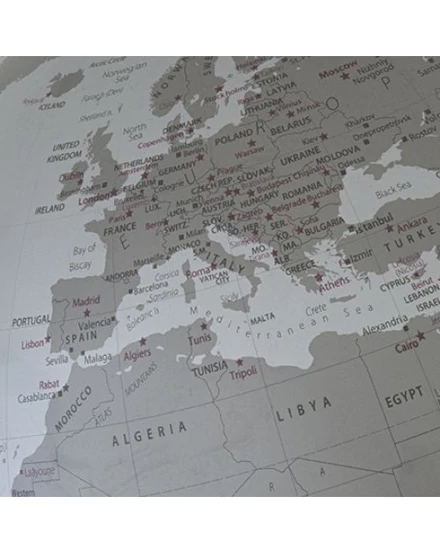 Cartographia Földgömb 30 cm VISION SILVER (ezüst), angol nyelvű - 8007239009271