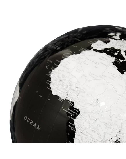 Cartographia - Földgömb Swarovski kristállyal - világítós, fekete kontúrral 34 cm - ARTLINE BLACK