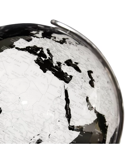 Cartographia - Földgömb Swarovski kristállyal - világítós, fekete kontúrral 34 cm - ARTLINE BLACK