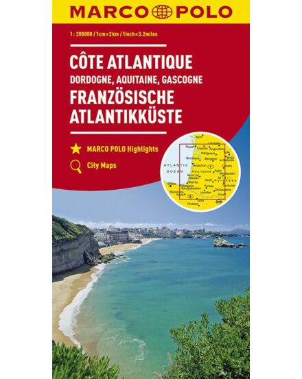 Cartographia Franciaország résztérkép - Atlanti partvidék - Aquitania, Gascogne, Dordogne 9783829737876