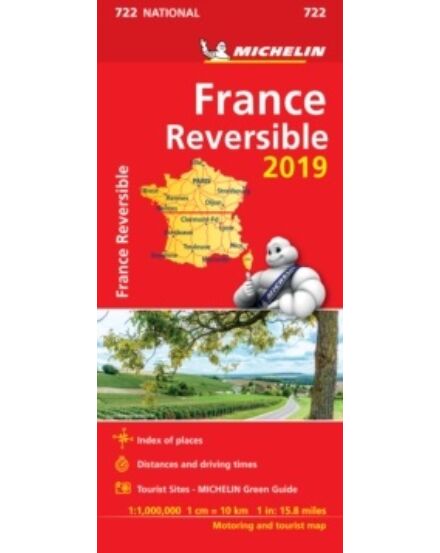 Cartographia Franciaország térkép ( reversible ) 0722 9782067236578