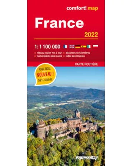 Cartographia Franciaország Comfort térkép 9788381905794