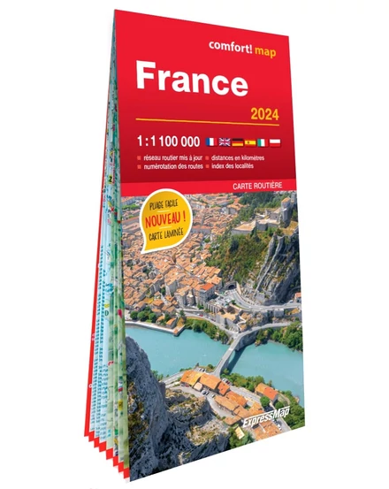 Cartographia Franciaország Comfort térkép 9788381908078