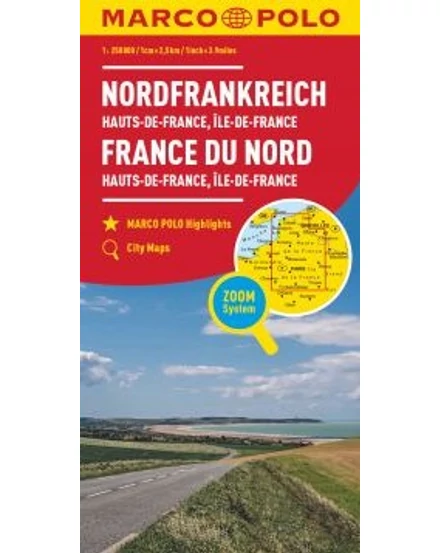 Cartographia Franciaország résztérkép - Észak-Franciaország  - Marco Polo - 9783829738019