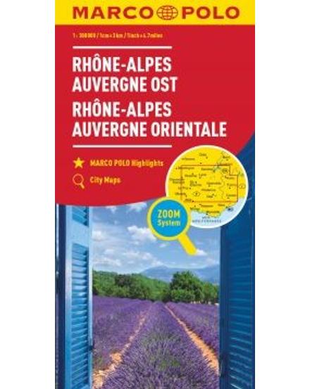 Cartographia Franciaország résztérkép - Kelet-Auvergne - Rhône-Alpes - Marco Polo - 9783829738002