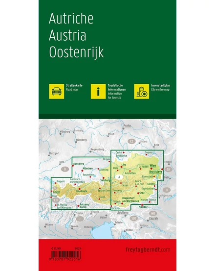 Cartographia Ausztria térkép (Freytag) 9783707922516