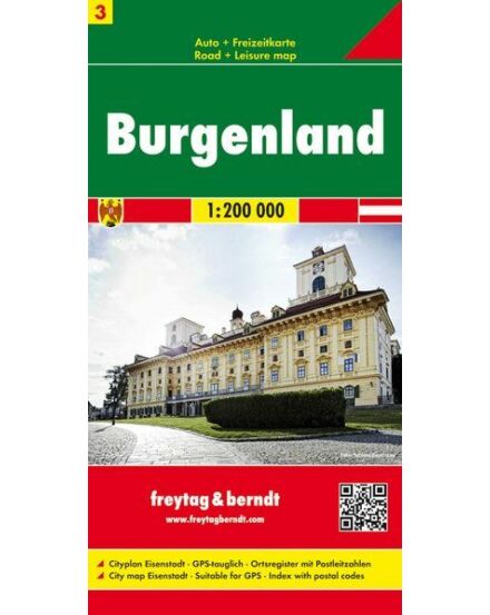 Cartographia Ausztria résztérkép 3. Burgenland térkép (Freytag) 9783850843430