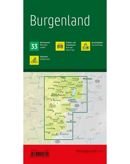 Cartographia Burgenland térkép (Freytag) 9783707922394