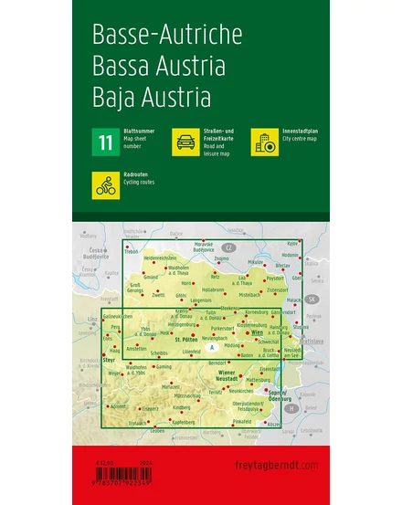 Cartographia Alsó-Ausztria térkép - Freytag 9783707922349