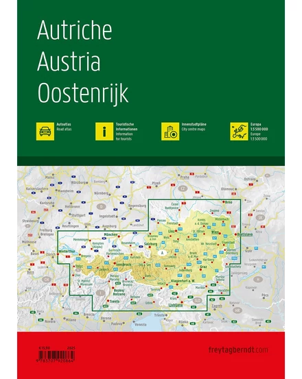 Cartographia Ausztria autóatlasz - Freytag - 9783707920864